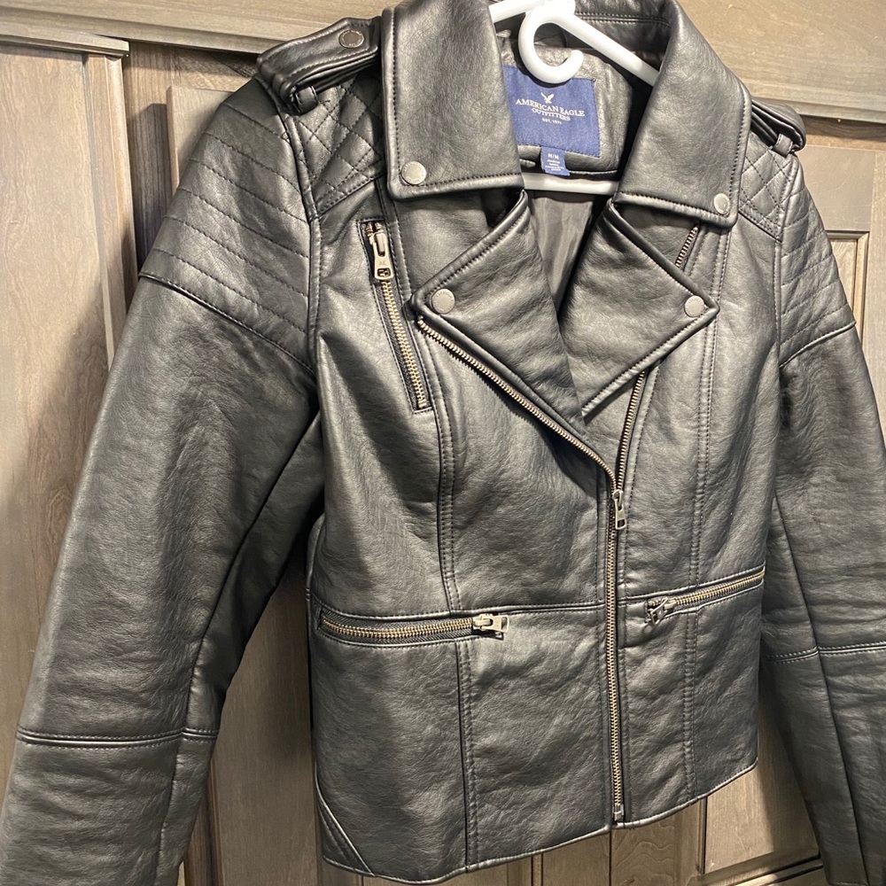 American Eagle Faux Leather Moto Jacket